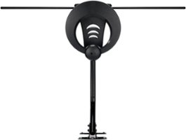 Antennas Direct - ClearStream 1MAX Indoor/Outdoor UHF/VHF HDTV Antenna with Mast - Black - Front_Zoom