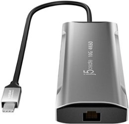 j5create - 4K60 Elite USB-C 10Gbps Travel Dock - Space Grey - Front_Zoom