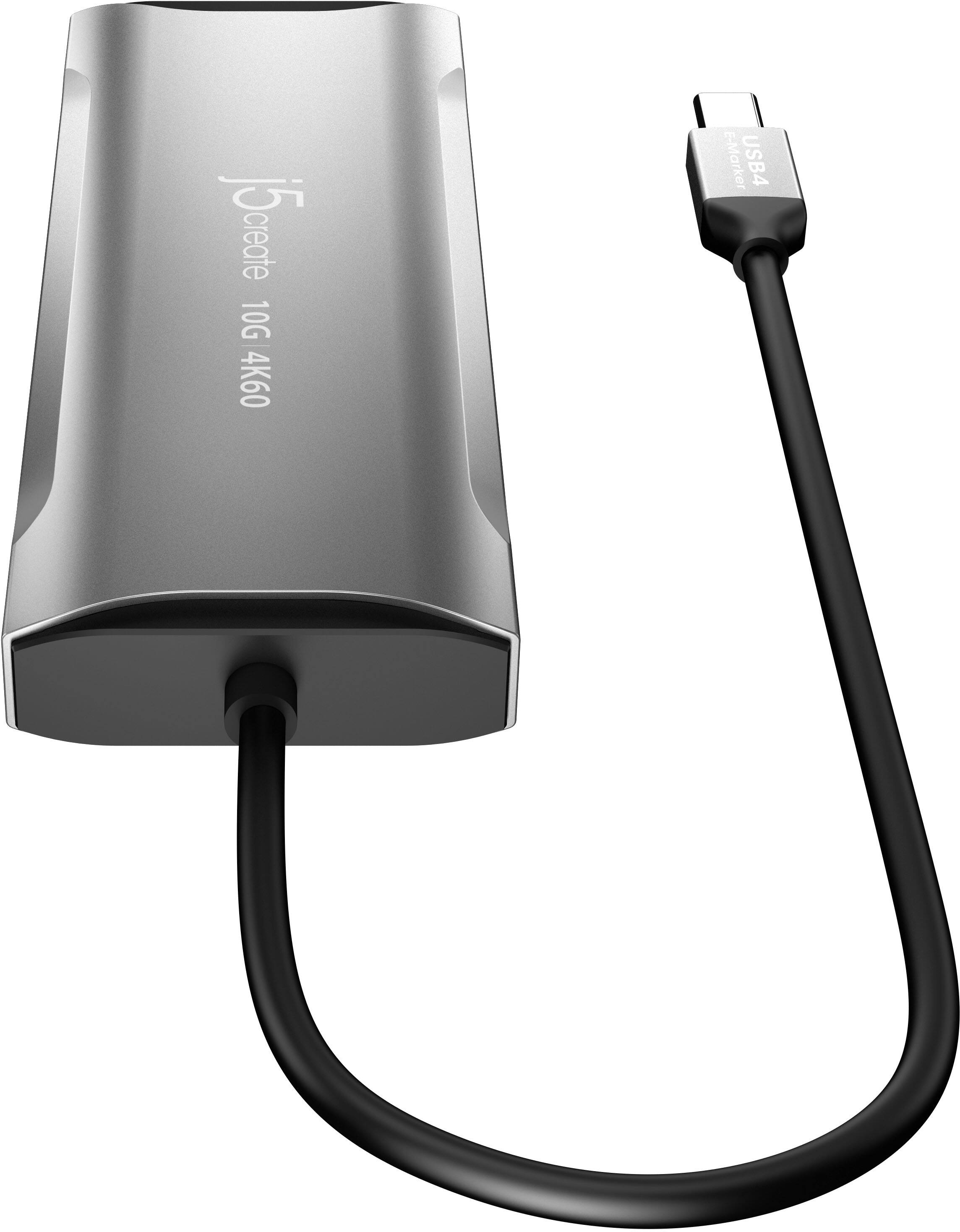 Alt View 18. j5create - 4K60 Elite USB-C 10Gbps Travel Dock - Space Grey.