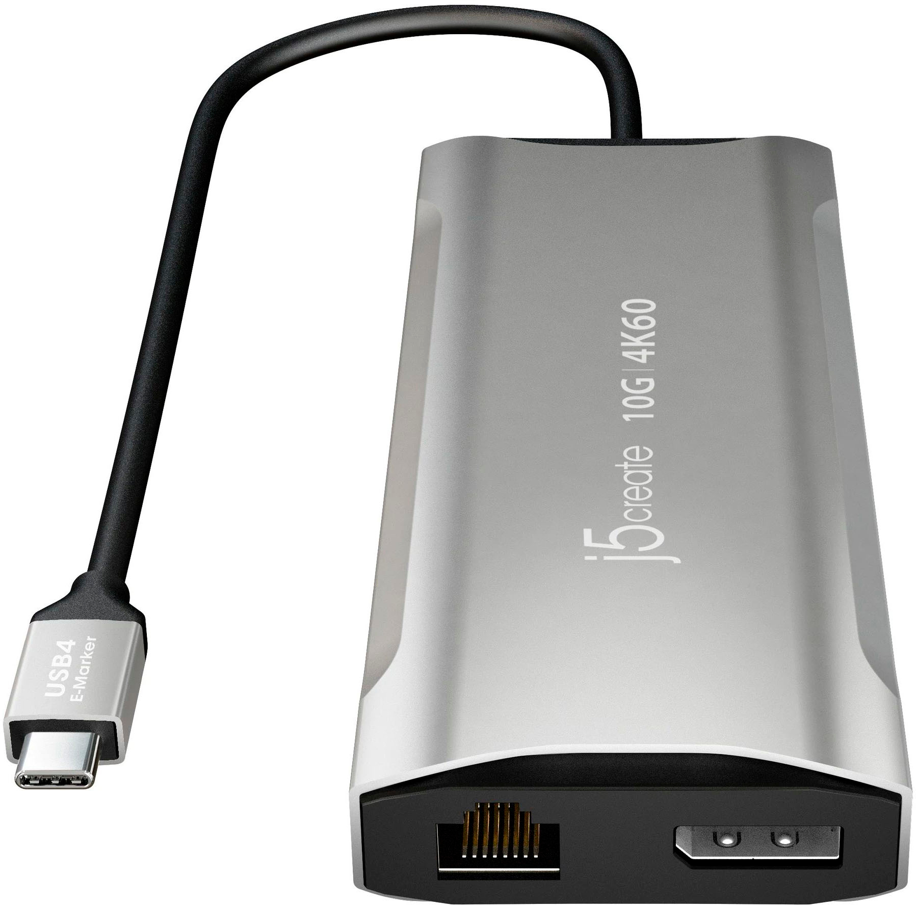 j5create - 4K60 Elite USB-C Triple-Monitor 10Gbps Mini Dock - Space Grey