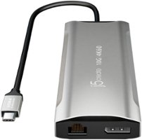 j5create - 4K60 Elite USB-C Triple-Monitor 10Gbps Mini Dock - Space Grey - Front_Zoom