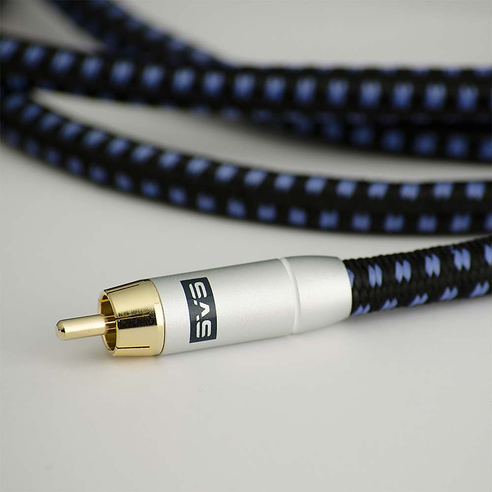 Angle View: AudioQuest - 5' Audio Cable - Black