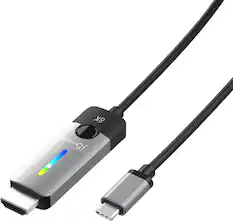 Front. j5create - USB-C to HDMI 2.1 8K - Space Gray/Black.