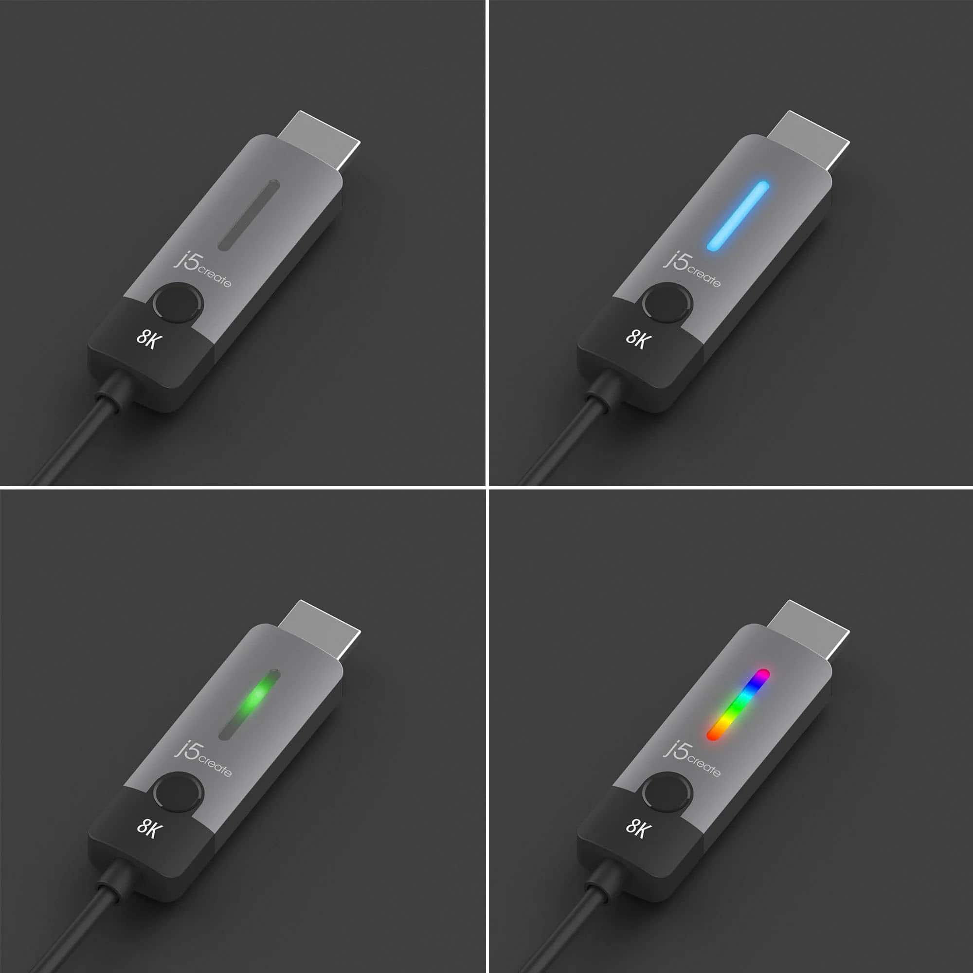 Alt View 13. j5create - USB-C to HDMI 2.1 8K - Space Gray/Black.