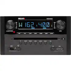 Front. MB Quart - RV Bluetooth DVD Receiver - Black.