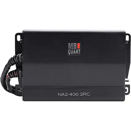 Front. MB Quart - Nautic 400W Class D 2-Channel Powersports Amplifier for Polaris Ride Command Source Unit - Black.