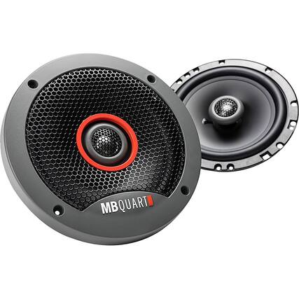 Front. MB Quart - Formula Series 6.5" 3-Way Car Speakers with Polypropylene Cones (Pair) - Black.
