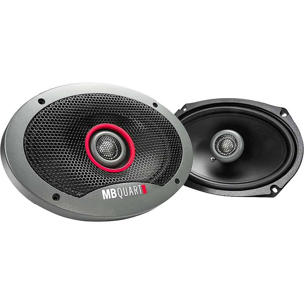 Front. MB Quart - Formula Series 6" x 9" 2-Way Car Speakers with Polypropylene Cones (Pair) - Black.