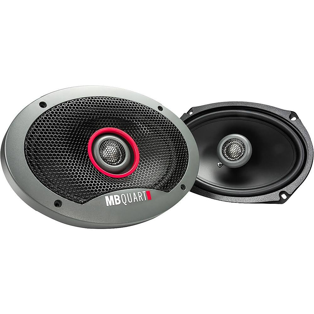 Front. MB Quart - Formula Series 6" x 9" 2-Way Car Speakers with Polypropylene Cones (Pair) - Black.