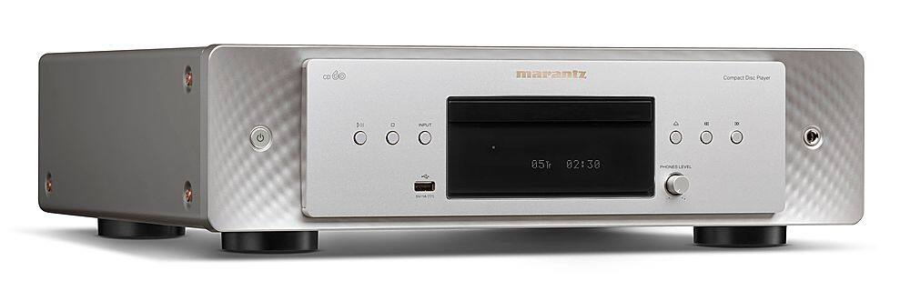 Angle. Marantz - CD60 CD Player with HDAM + HDAM-SA2 - Silver Gold.