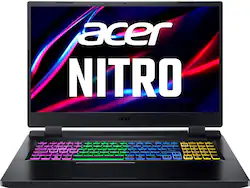 Acer - Nitro 5 17.3" Full HD IPS 144Hz Gaming Laptop- Intel Core i5-12500H- NVIDIA GeForce RTX 3050-512GB PCIe Gen 4 SSD - Black - Front_Zoom