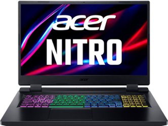 Acer - Nitro 5 17.3" Full HD IPS 144Hz Gaming Laptop- Intel Core i5-12500H- NVIDIA GeForce RTX 3050-512GB PCIe Gen 4 SSD - Black - Front_Zoom