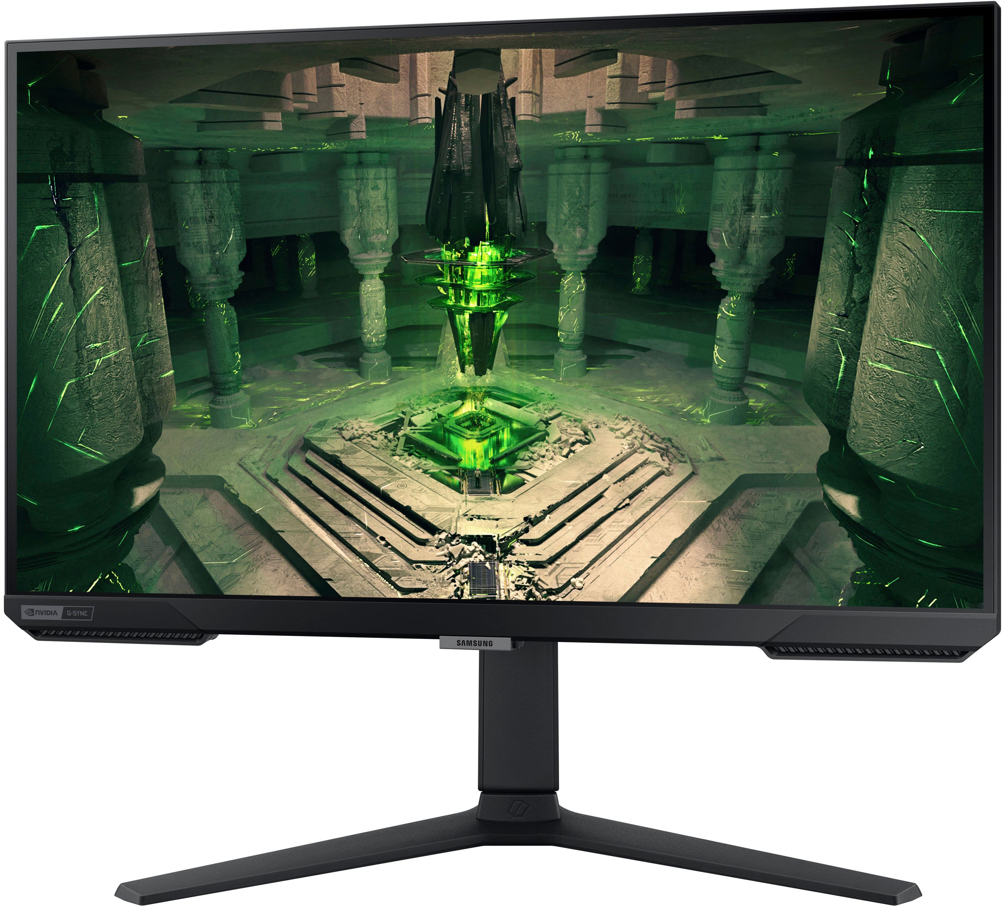 Alt View 24. Samsung - 27” Odyssey FHD IPS 240Hz G-Sync Gaming Monitor - Black.