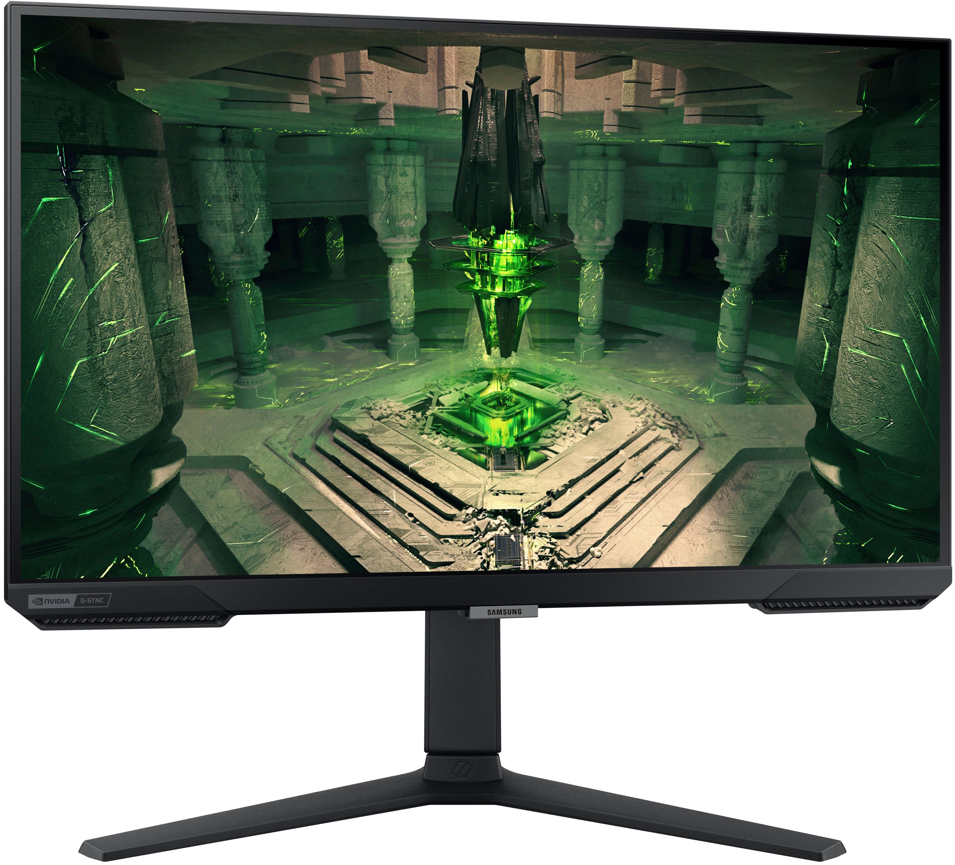 Alt View 25. Samsung - 27” Odyssey FHD IPS 240Hz G-Sync Gaming Monitor - Black.