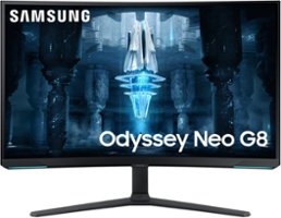 Samsung - Odyssey Neo G8 32" Mini LED Curved 4K UHD 240Hz 1ms FreeSync Premium Pro Gaming Monitor - White - Front_Zoom