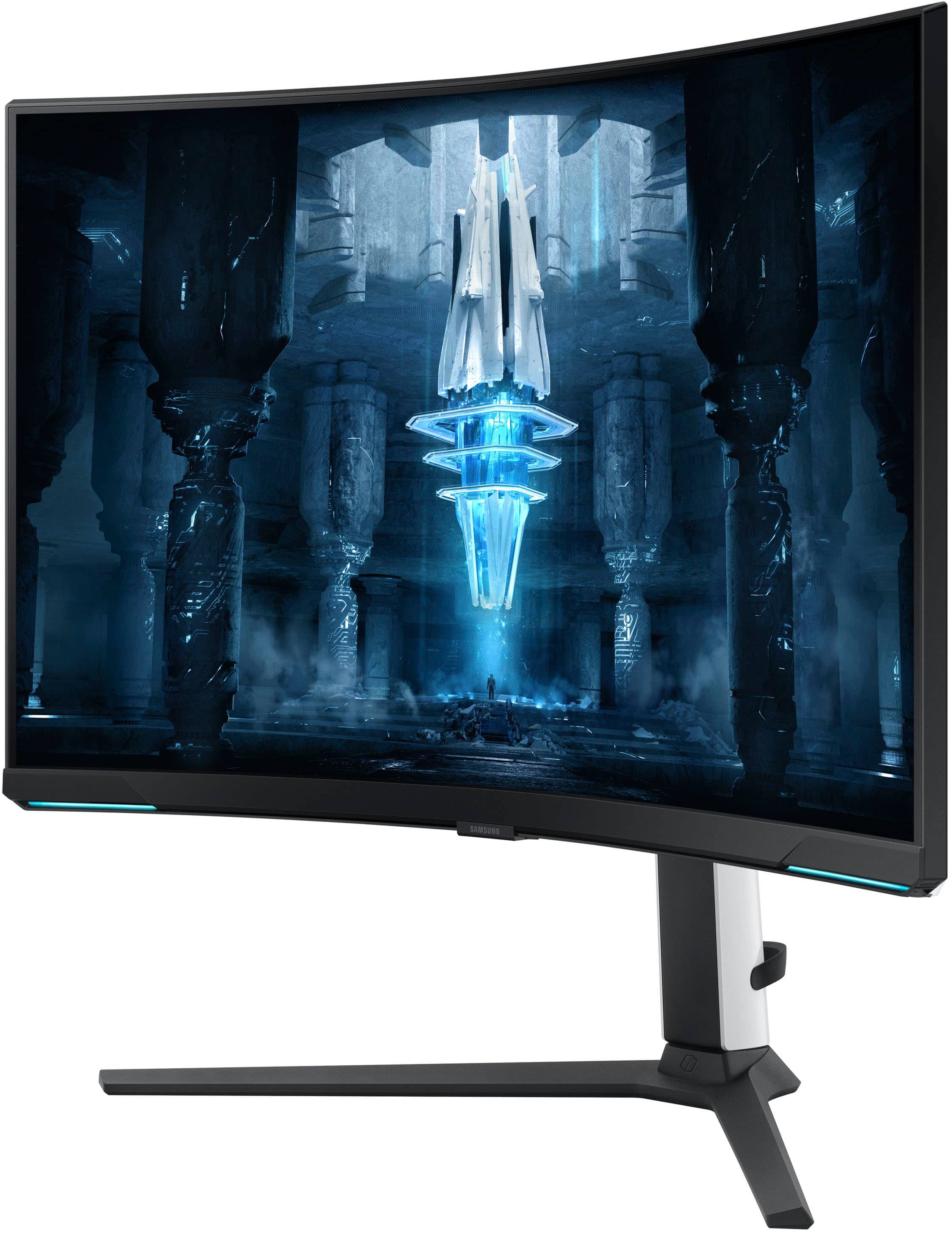 Alt View 15. Samsung - 32" Odyssey Neo G8 Curved 4K UHD FreeSync Premium Pro & G-Sync Compatible 240Hz 1ms Gaming Monitor - Black.