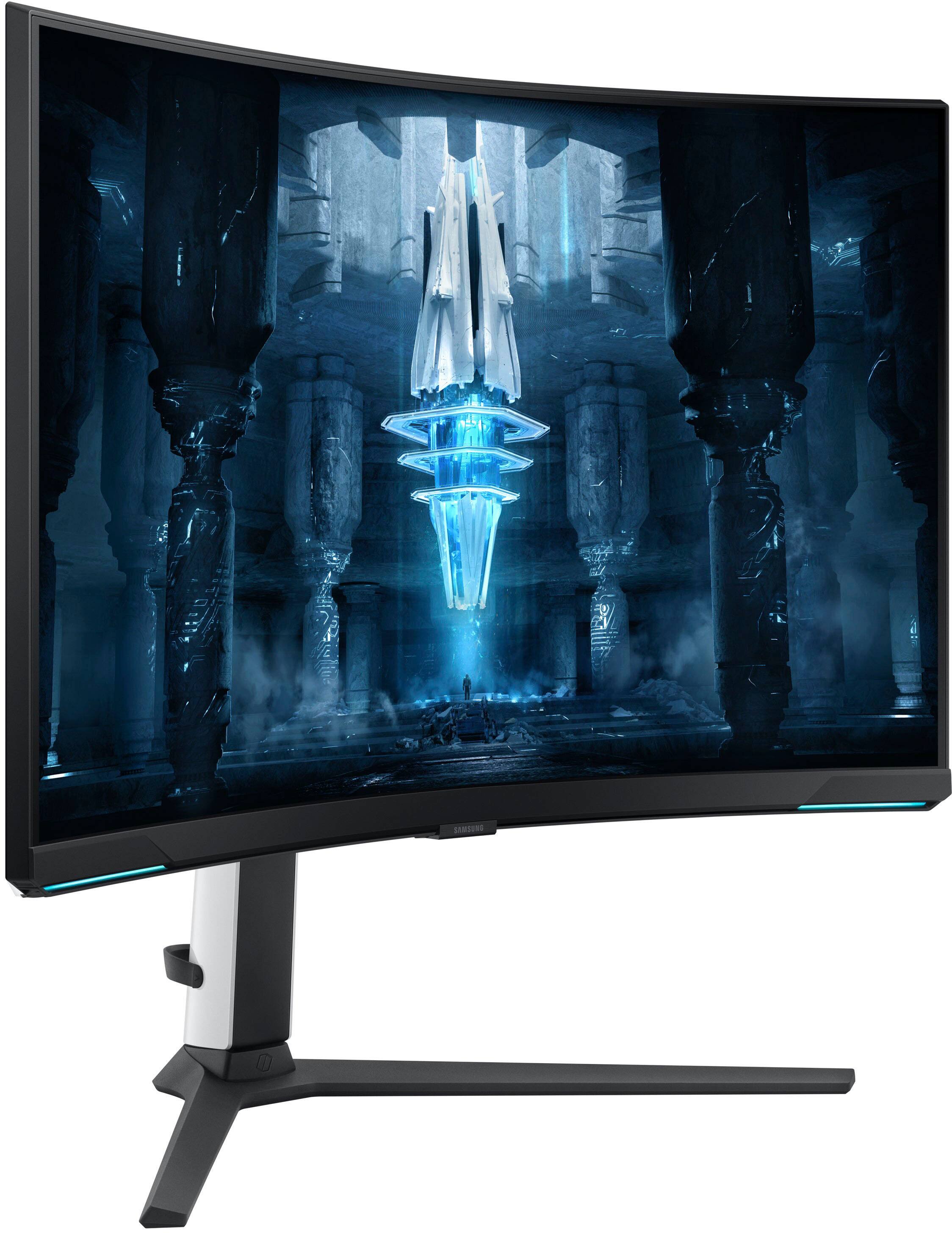 Alt View 17. Samsung - 32" Odyssey Neo G8 Curved 4K UHD FreeSync Premium Pro & G-Sync Compatible  240Hz 1ms Gaming Monitor - Black.