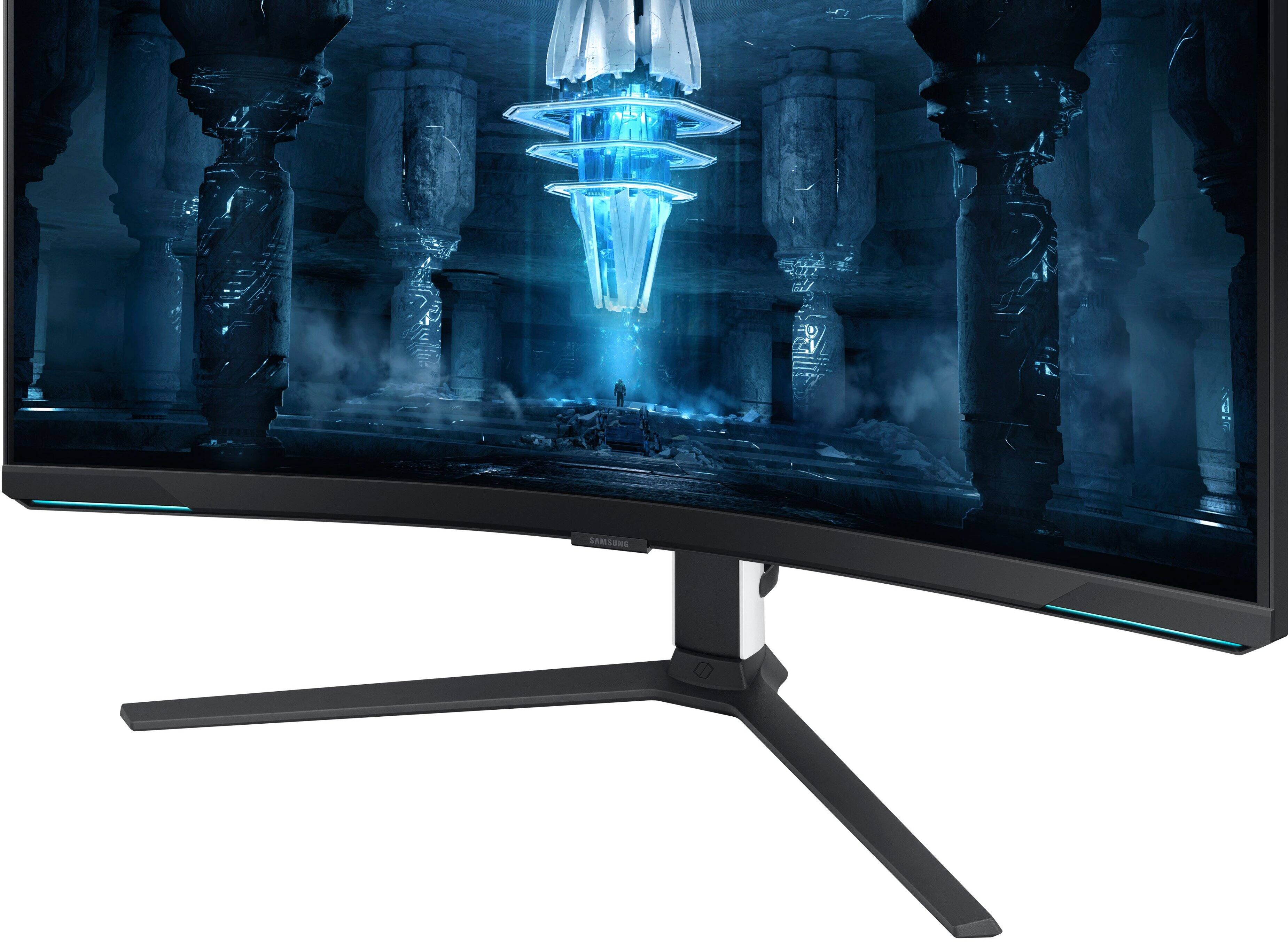 Alt View 20. Samsung - 32" Odyssey Neo G8 Curved 4K UHD FreeSync Premium Pro & G-Sync Compatible  240Hz 1ms Gaming Monitor - Black.