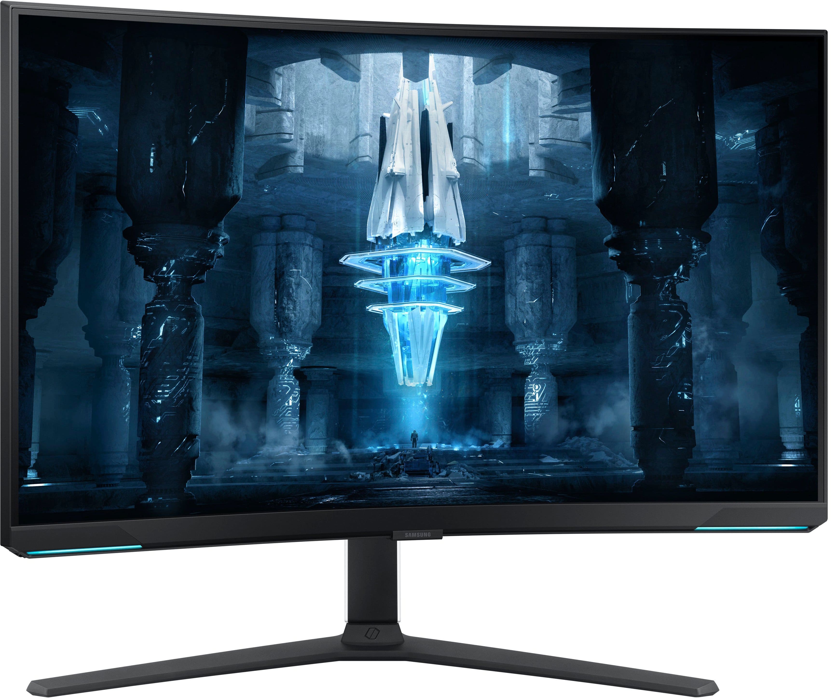 Alt View 22. Samsung - 32" Odyssey Neo G8 Curved 4K UHD FreeSync Premium Pro & G-Sync Compatible 240Hz 1ms Gaming Monitor - Black.