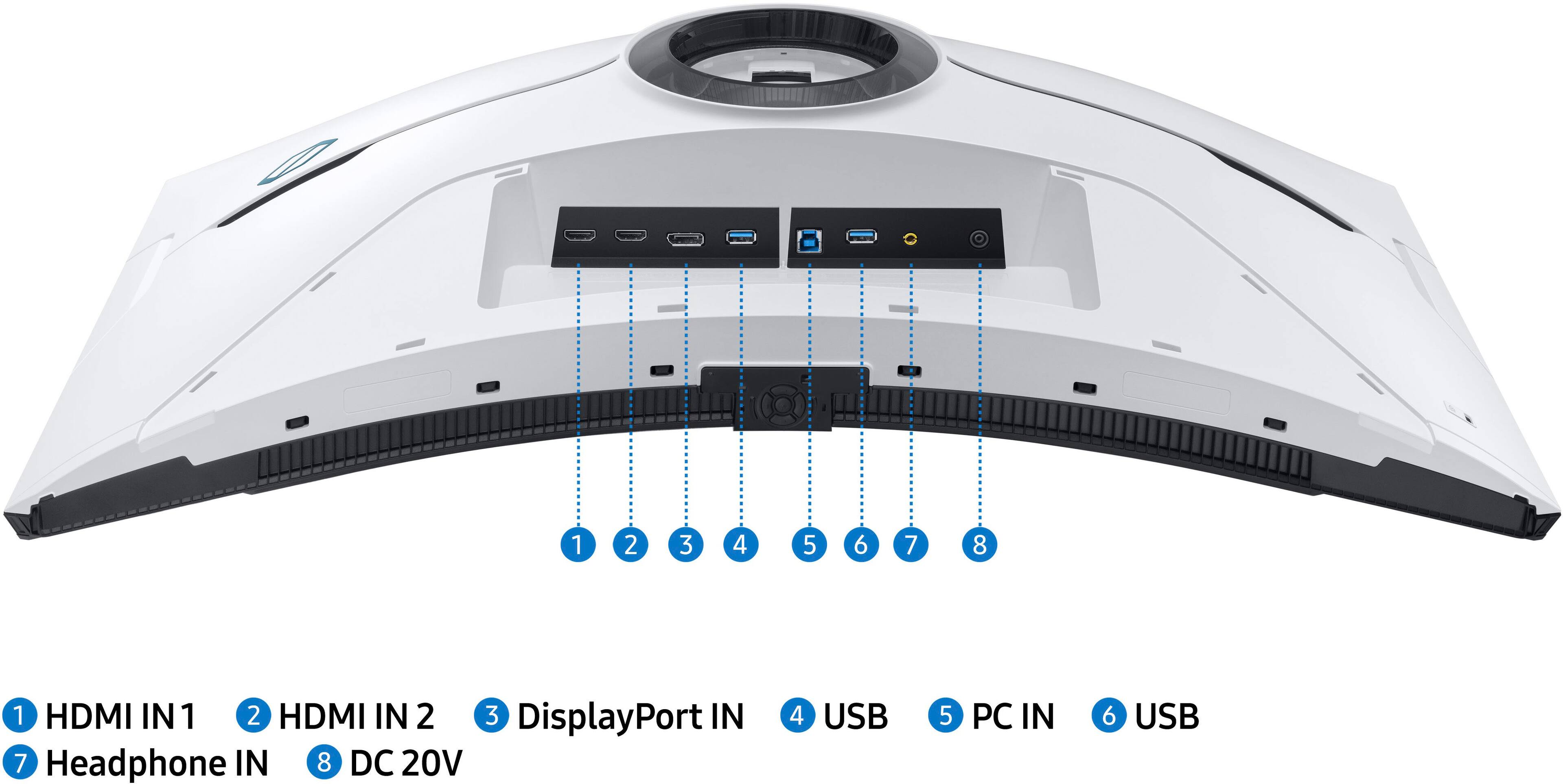 Alt View 13. Samsung - 32" Odyssey Neo G8 Curved 4K UHD FreeSync Premium Pro & G-Sync Compatible  240Hz 1ms Gaming Monitor - Black.