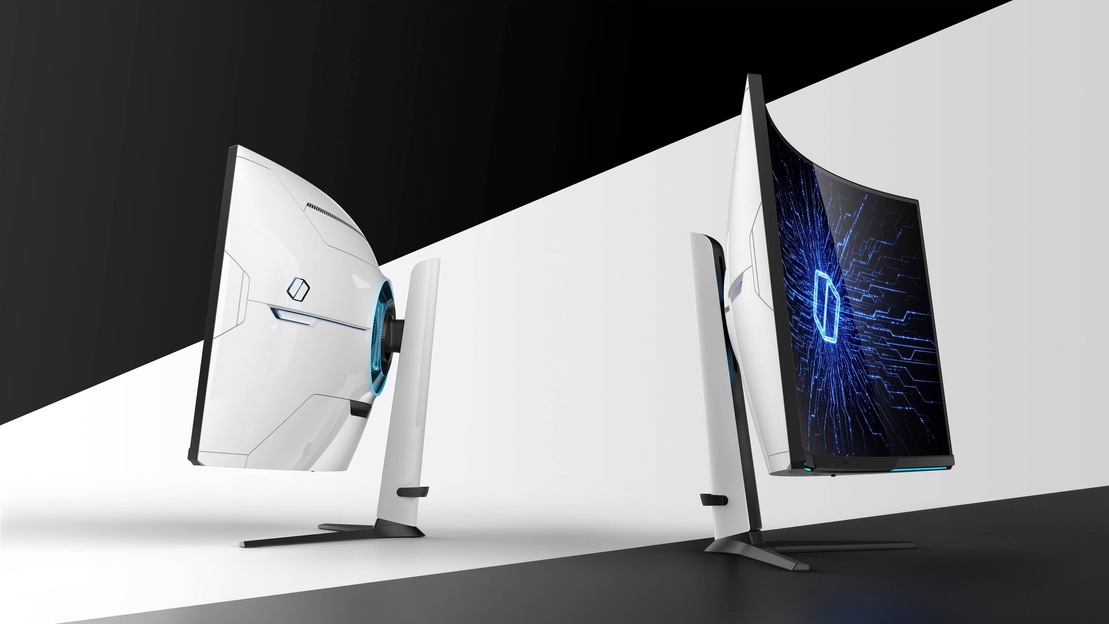 Alt View 12. Samsung - 32" Odyssey Neo G8 Curved 4K UHD FreeSync Premium Pro & G-Sync Compatible 240Hz 1ms Gaming Monitor - Black.