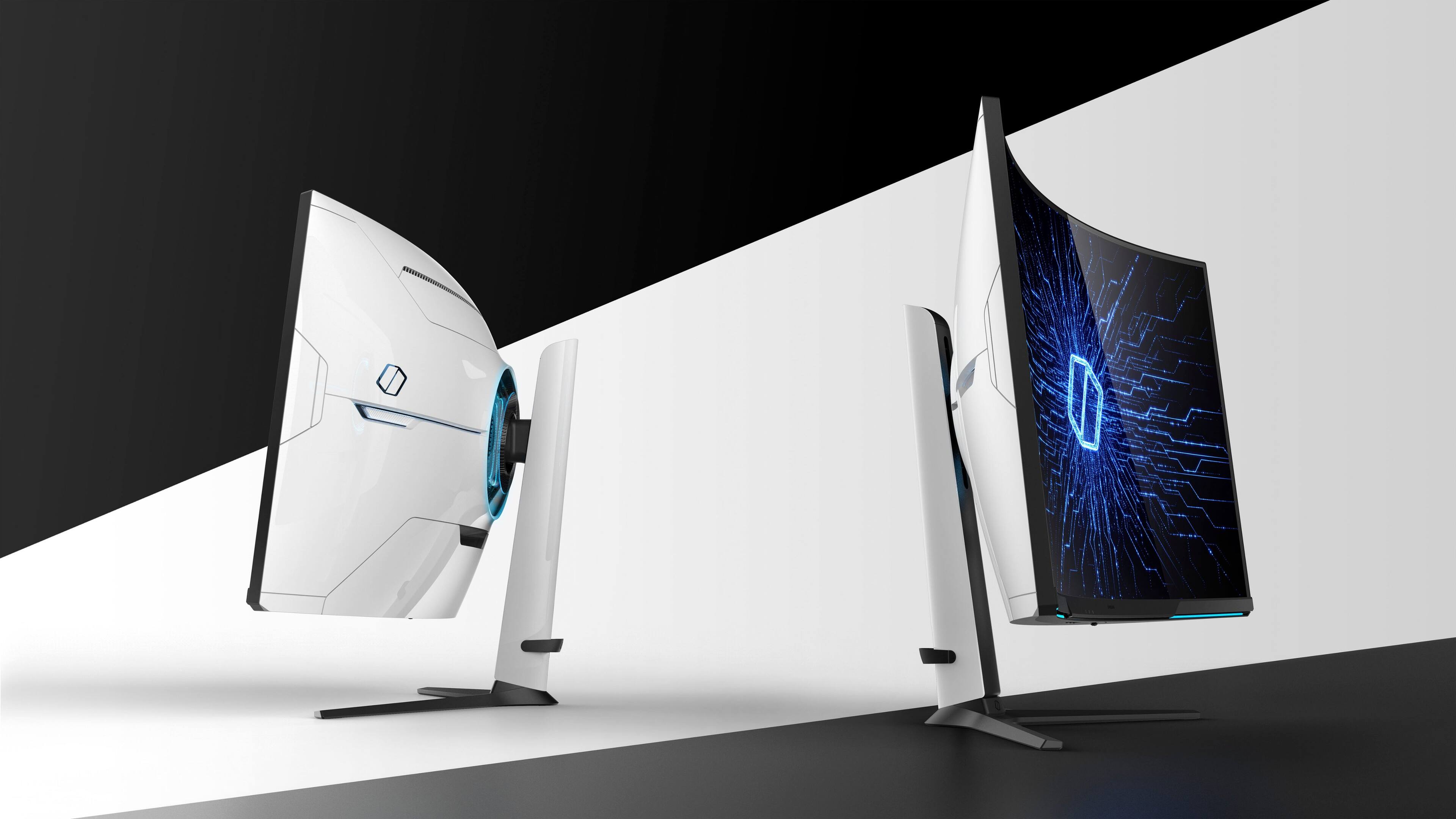 Alt View 12. Samsung - 32" Odyssey Neo G8 Curved 4K UHD FreeSync Premium Pro & G-Sync Compatible  240Hz 1ms Gaming Monitor - Black.