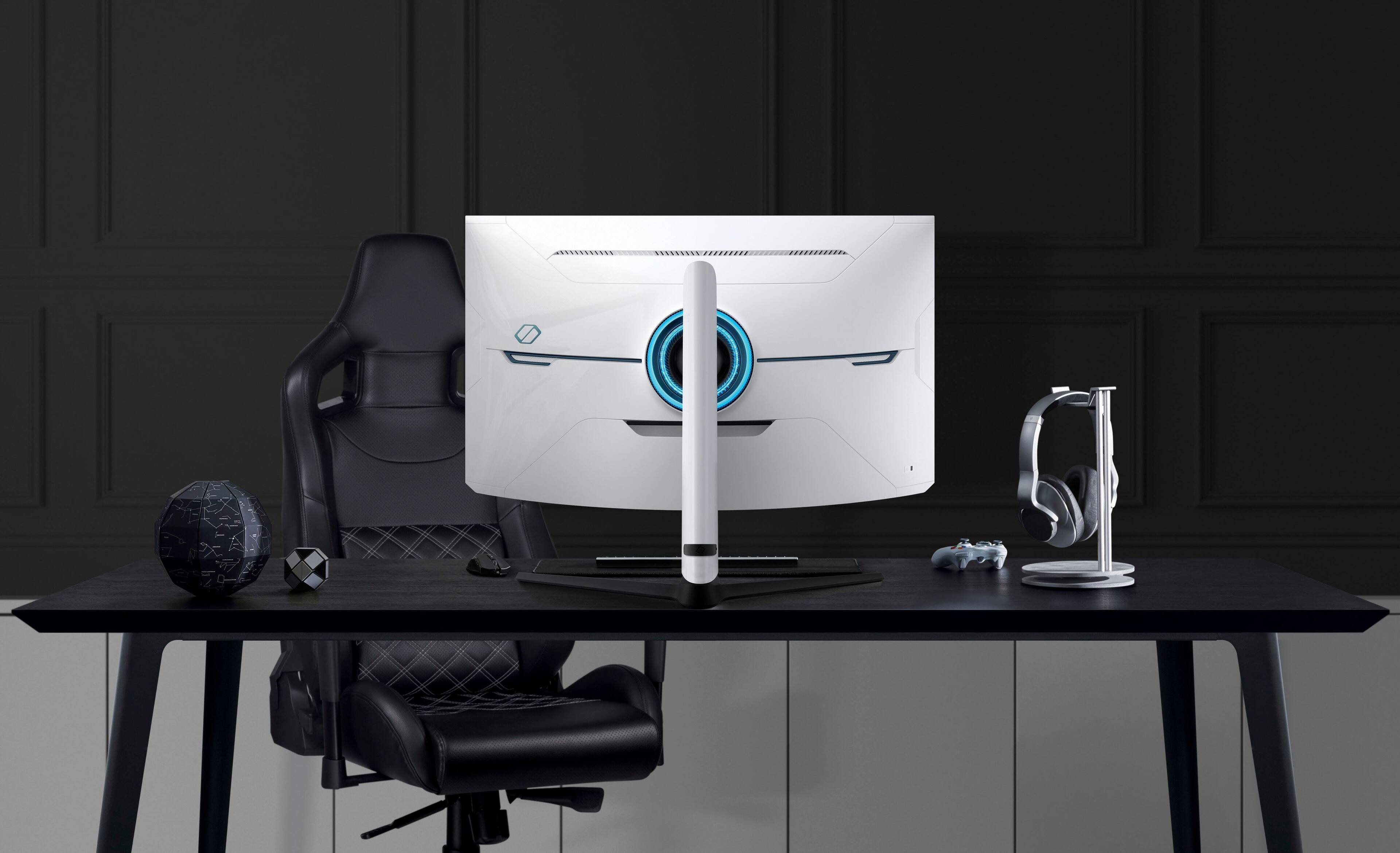 Alt View 28. Samsung - 32" Odyssey Neo G8 Curved 4K UHD FreeSync Premium Pro & G-Sync Compatible  240Hz 1ms Gaming Monitor - Black.