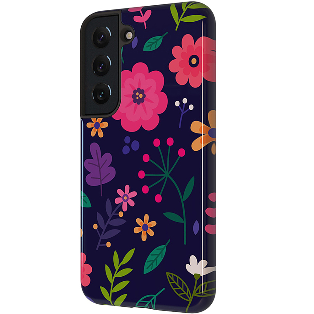 ANNYOJO for Galaxy S22 Plus Case, Samsung Galaxy S22+ Case for Elegant Cute Flower Petals with Wrist Band Kickstand Ultra Slim IMD Soft TPU