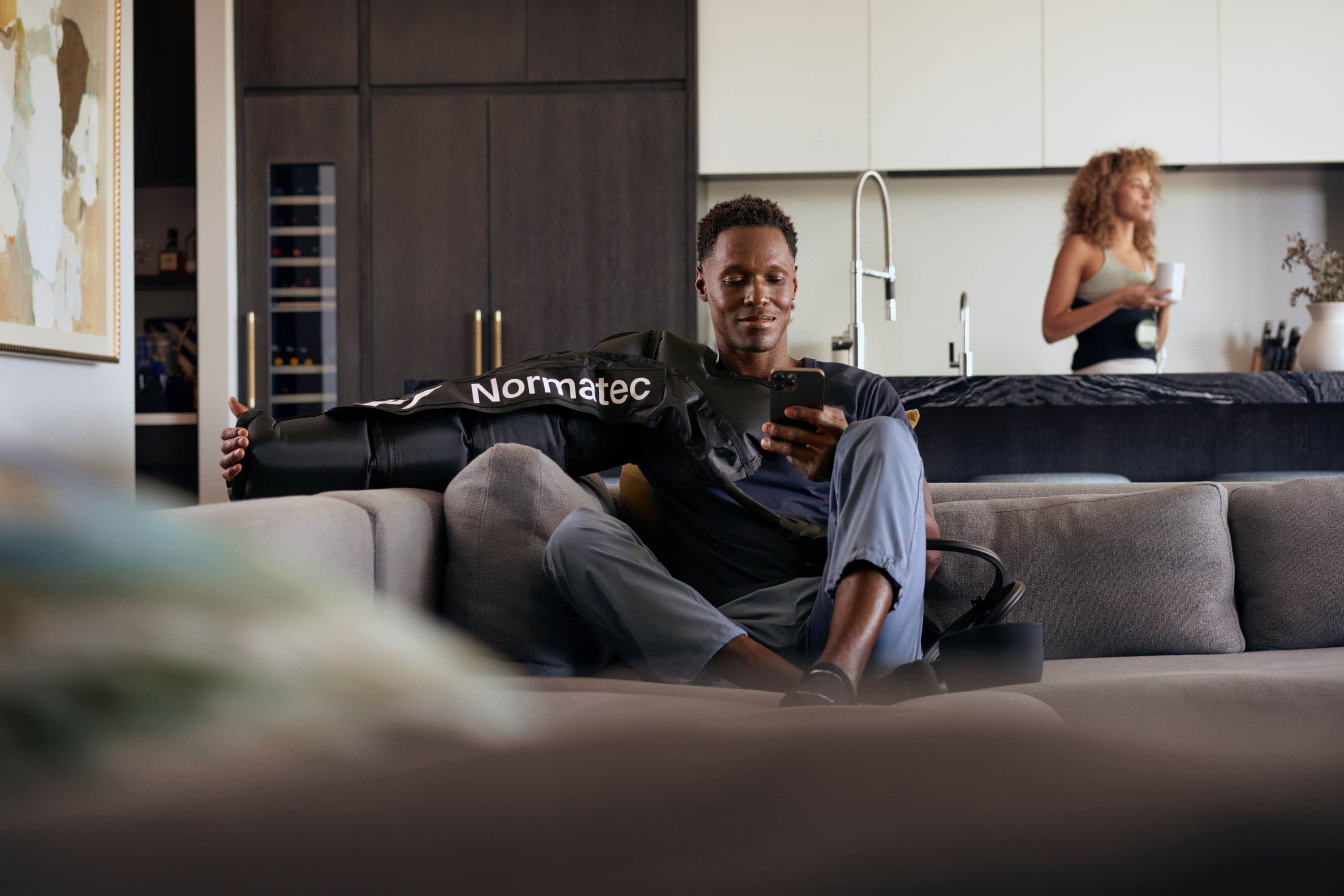 Alt View 12. Hyperice - Normatec 3 Arm Attachments (Pair) - Black.