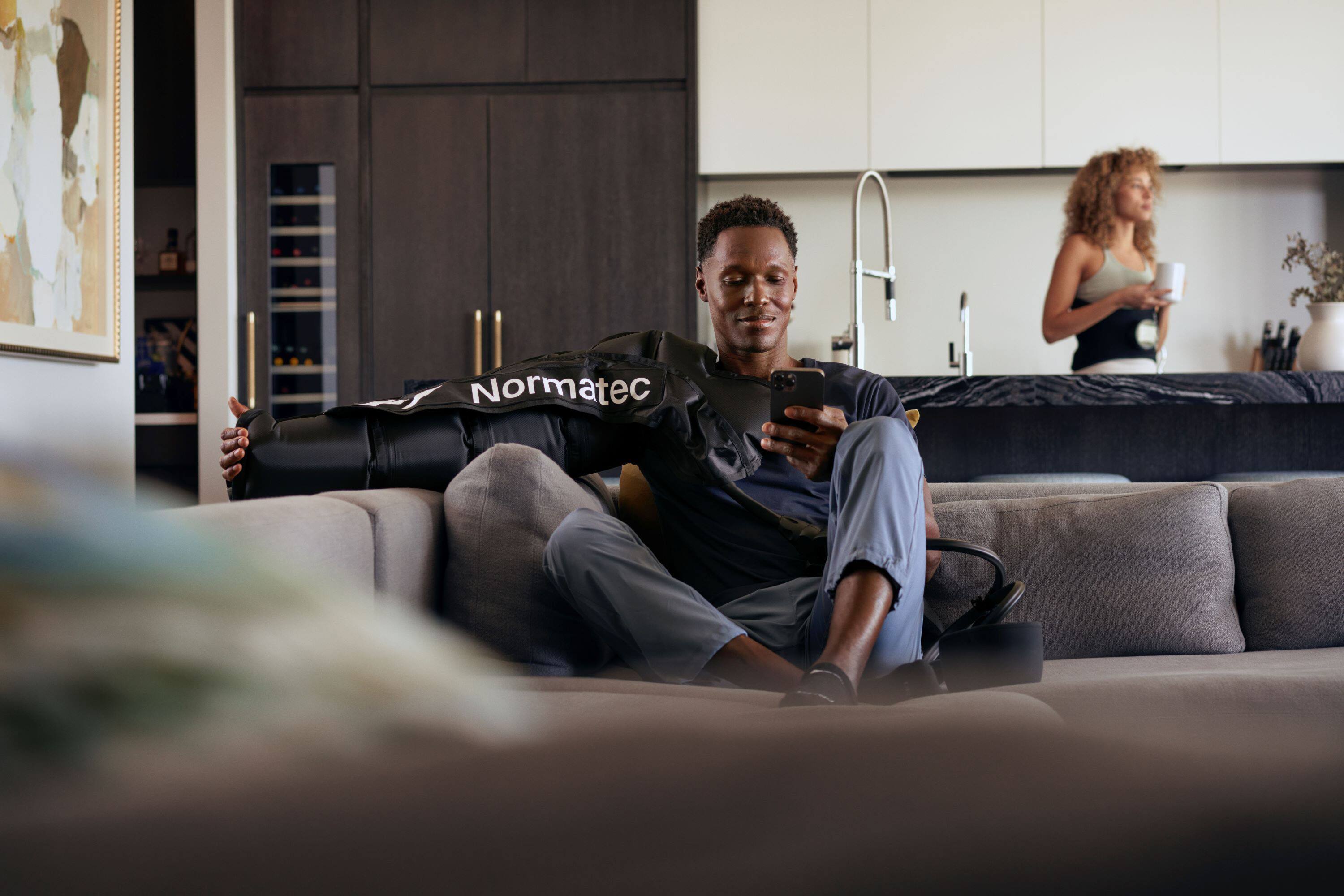 Alt View 12. Hyperice - Normatec 3 Arm Attachments (Pair) - Black.