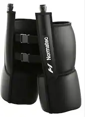 Front. Hyperice - Normatec 3 Hip Attachment - Black.