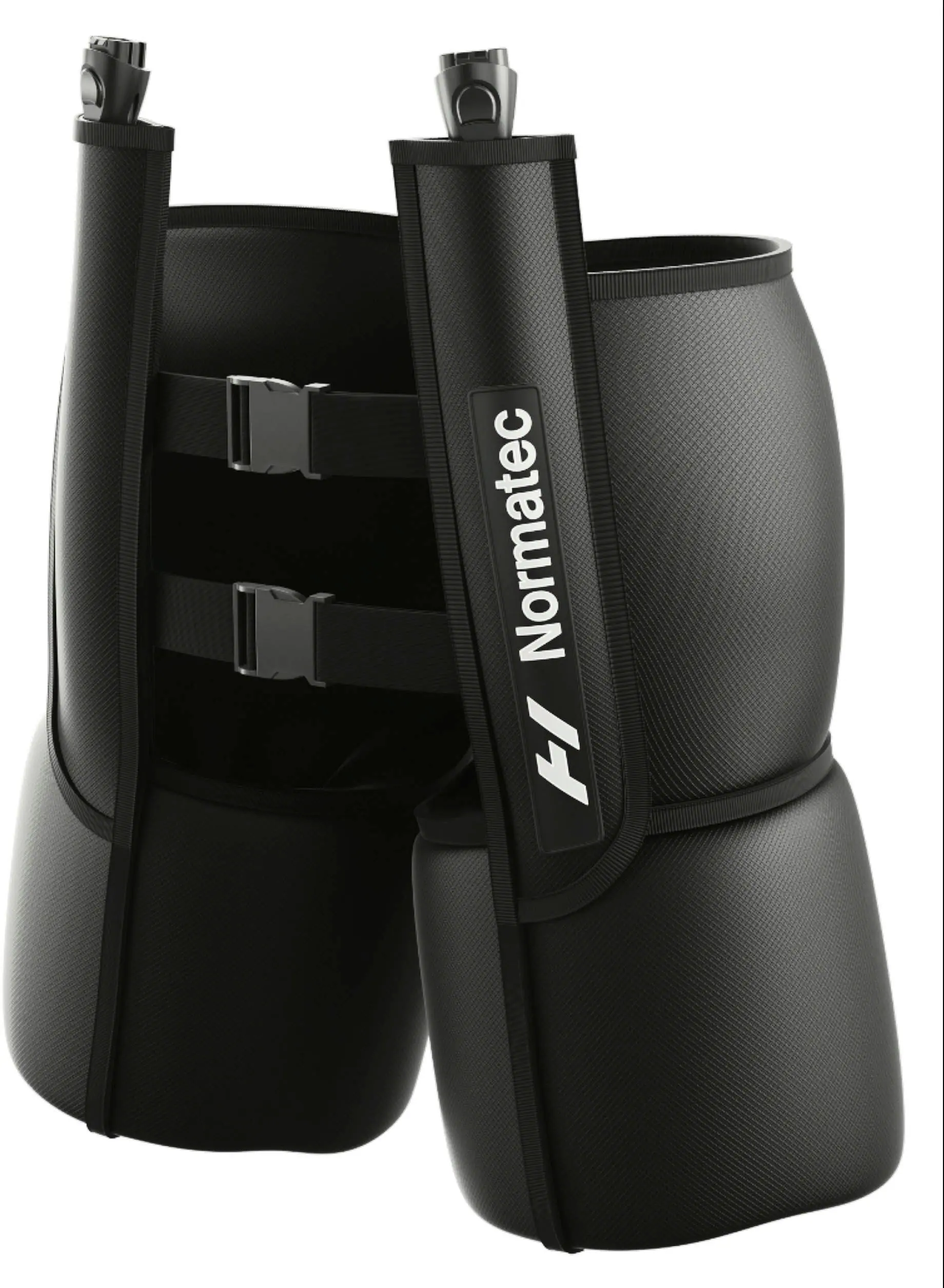 Front. Hyperice - Normatec 3 Hip Attachment - Black.