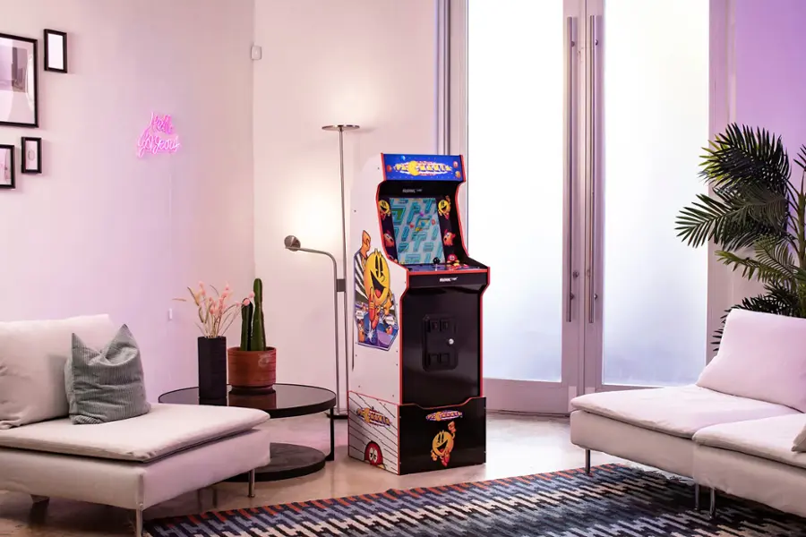 Alt View 19. Arcade1Up - Bandai Namco Pac-Mania Legacy Edition Arcade with Riser & Lit Marquee - Multi.