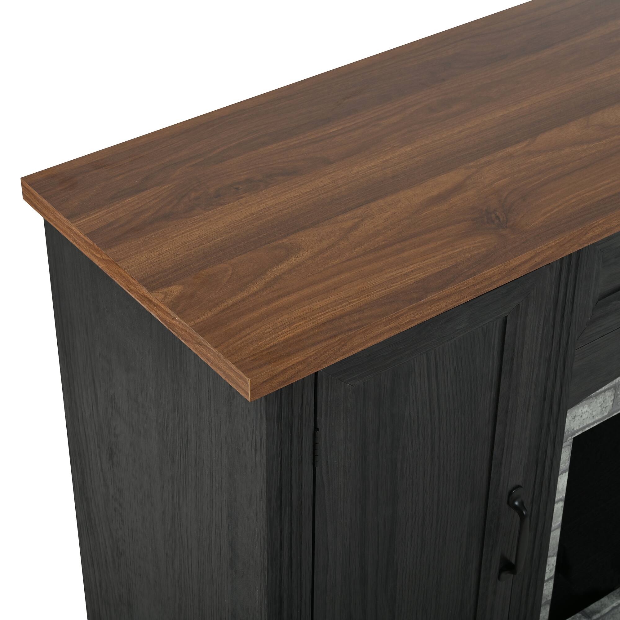 Alt View 2. Whisen - 70" TV Stand, Media Console Cabinet with Storage Drawer, Adjustable Shelves and Cable Management - Black.