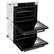 Alt View 1. ZLINE - ZLINE 30 in. Autograph Double Wall Oven w/ Air Fry in Satin Steel w/ White and Black - Satin Stainless Steel.