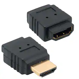 Sanoxy - Adapter Compatible for HDMI Male to Female Port Saver (2-Pack) - Black