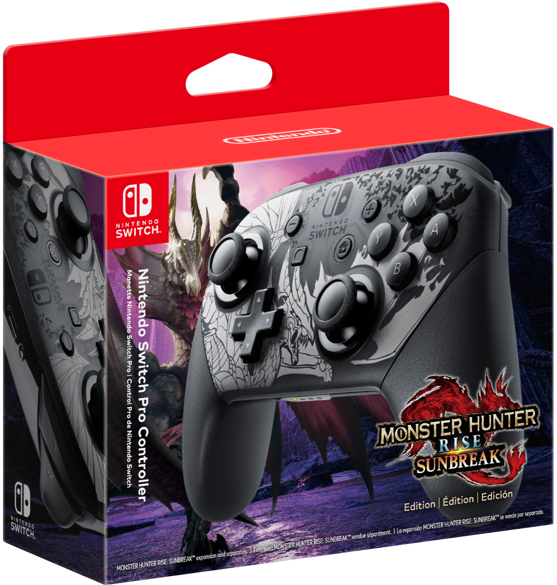 Nintendo Switch Pro Controller HACAFSSKQ Best Sunbreak Edition - Monster Hunter Buy Rise