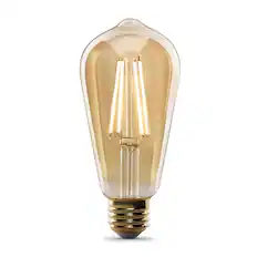 Front. FEIT ELECTRIC - Smart LED E26 Light Bulb - Amber.