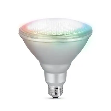 Front. FEIT ELECTRIC - PAR38 Smart LED Light Bulb - Multicolor.