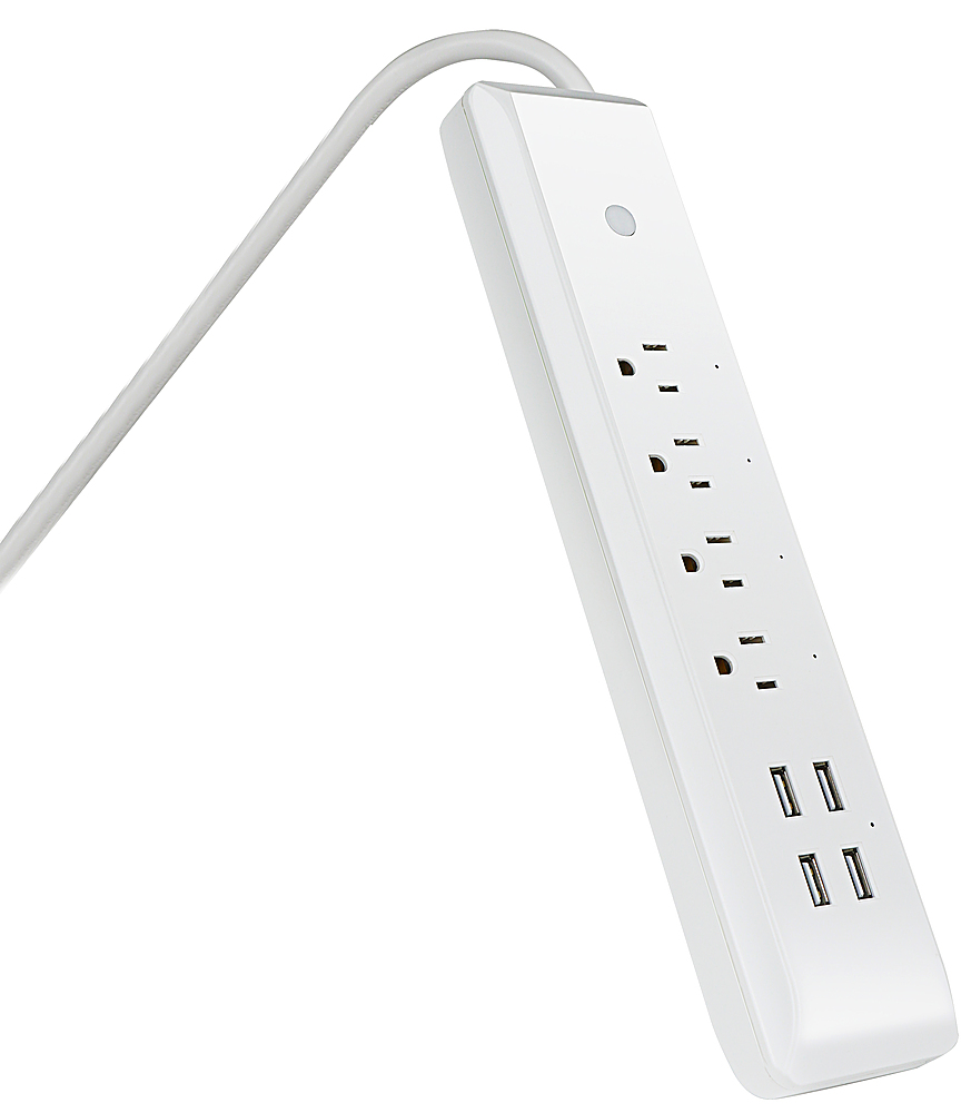Photo 3 of Feit Electric Smart Power Strip, Smart Plugs Work with Alexa and Google Home, No hub Required, 4 Sockets, 4 USB Ports, Remote Control from Anywhere, 15 Amp, Indoor Smart Powerstrip, POWERSTRIP/WiFi