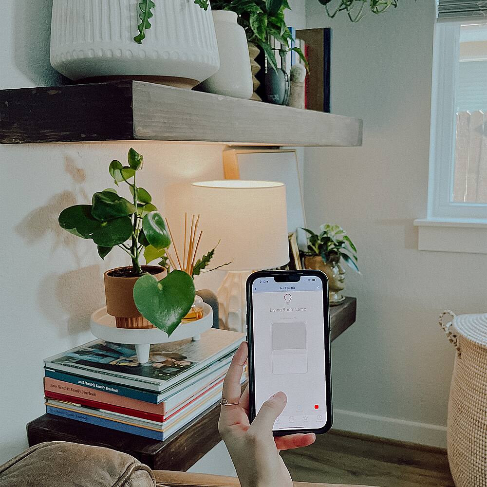 Alt View 18. FEIT ELECTRIC - A19 Smart LED Light Bulb (3-Pack) - Multicolor.