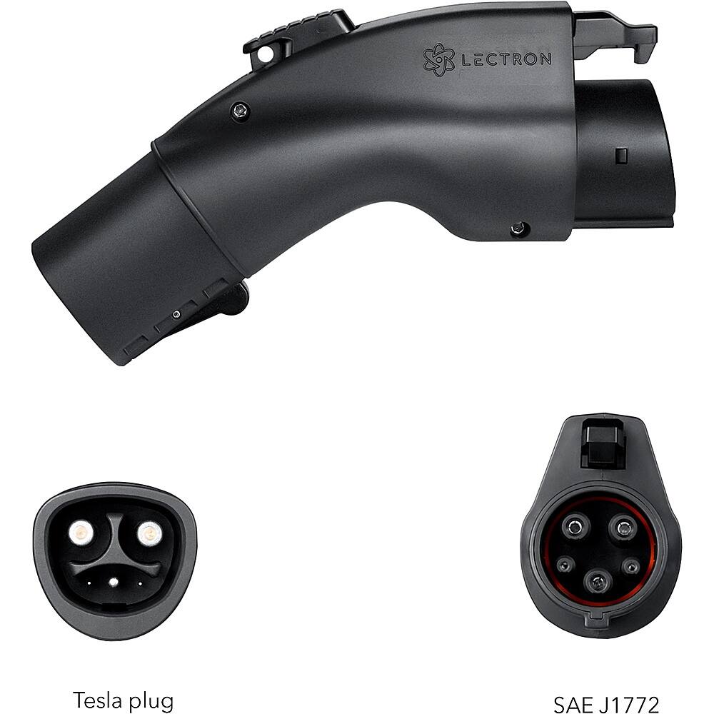 Alt View 11. Lectron - Tesla to J1772 EV Charger Adapter for J1772 Electric Vehicle - Black.
