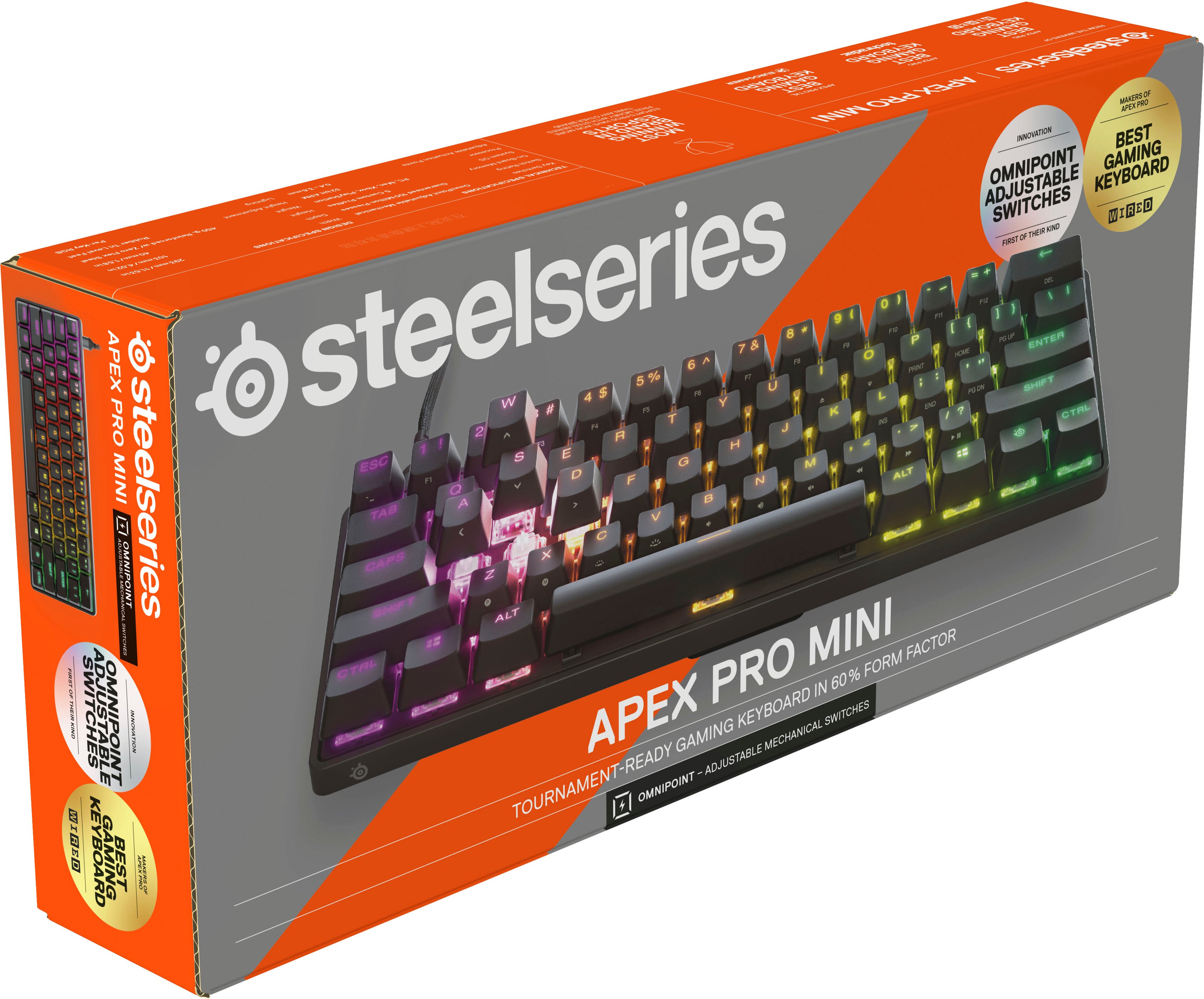 SteelSeries Apex Pro Mini 60% Wired Mechanical OmniPoint 