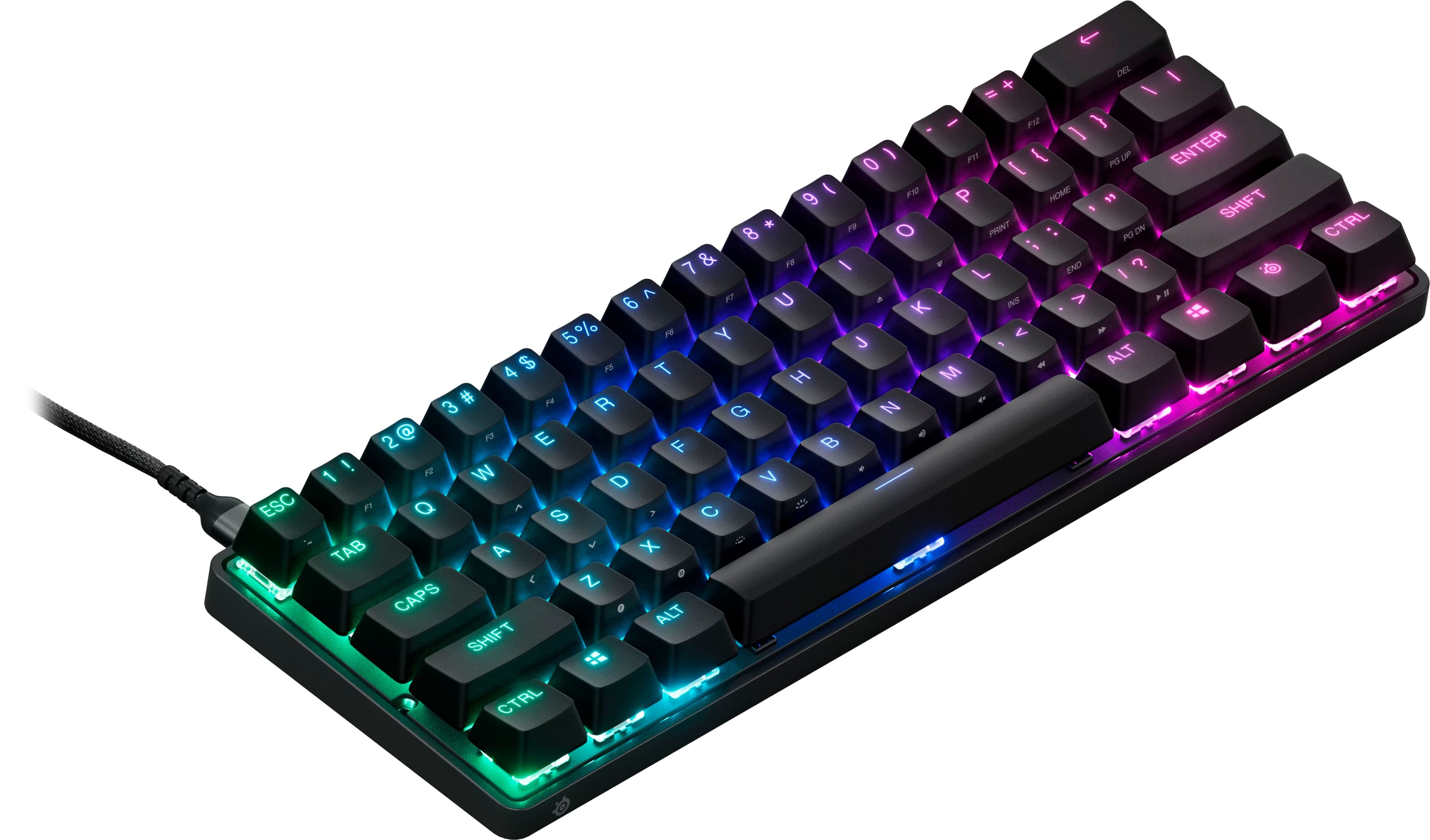  SteelSeries Apex Pro Mini Mechanical Gaming Keyboard – World's  Fastest Keyboard – Adjustable Actuation – Compact 60% Form Factor – RGB –  PBT Keycaps – USB-C (Renewed) : Video Games