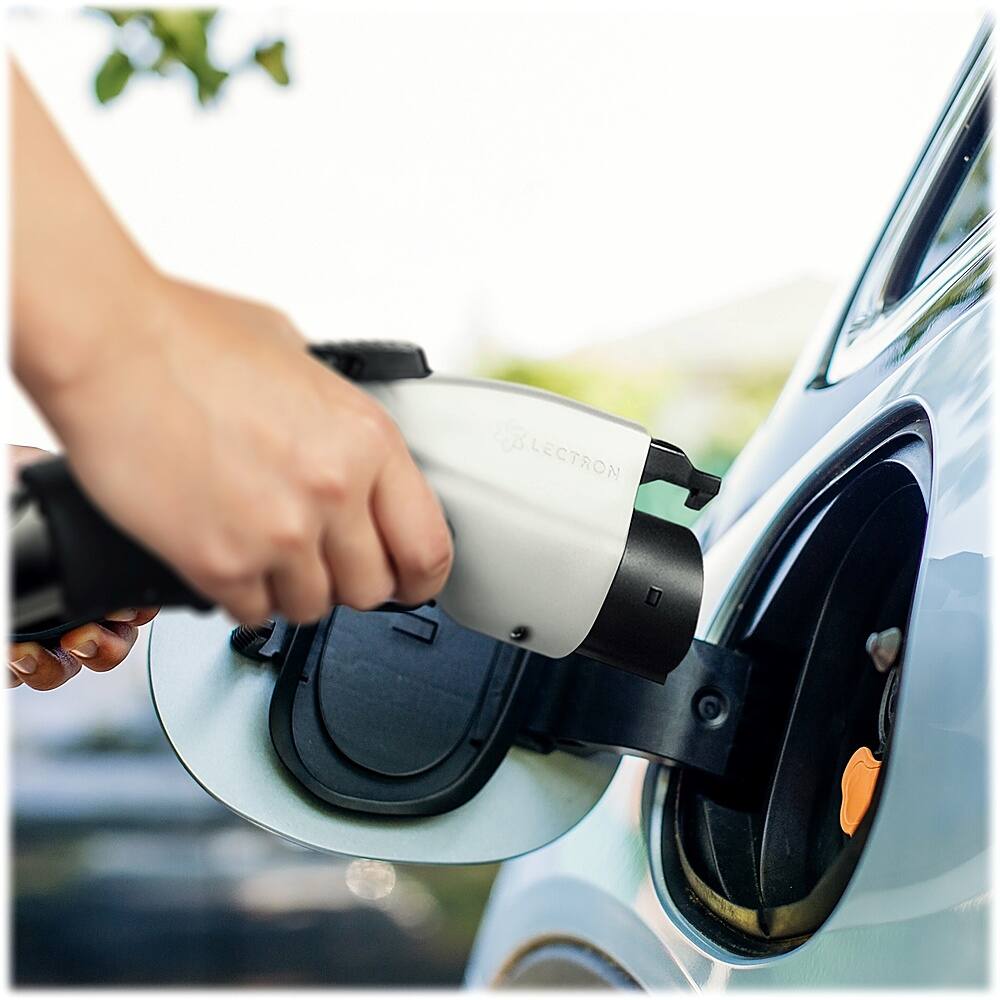 Alt View 13. Lectron - Tesla to J1772 EV Charger Adapter for J1772 Electric Vehicle - White.