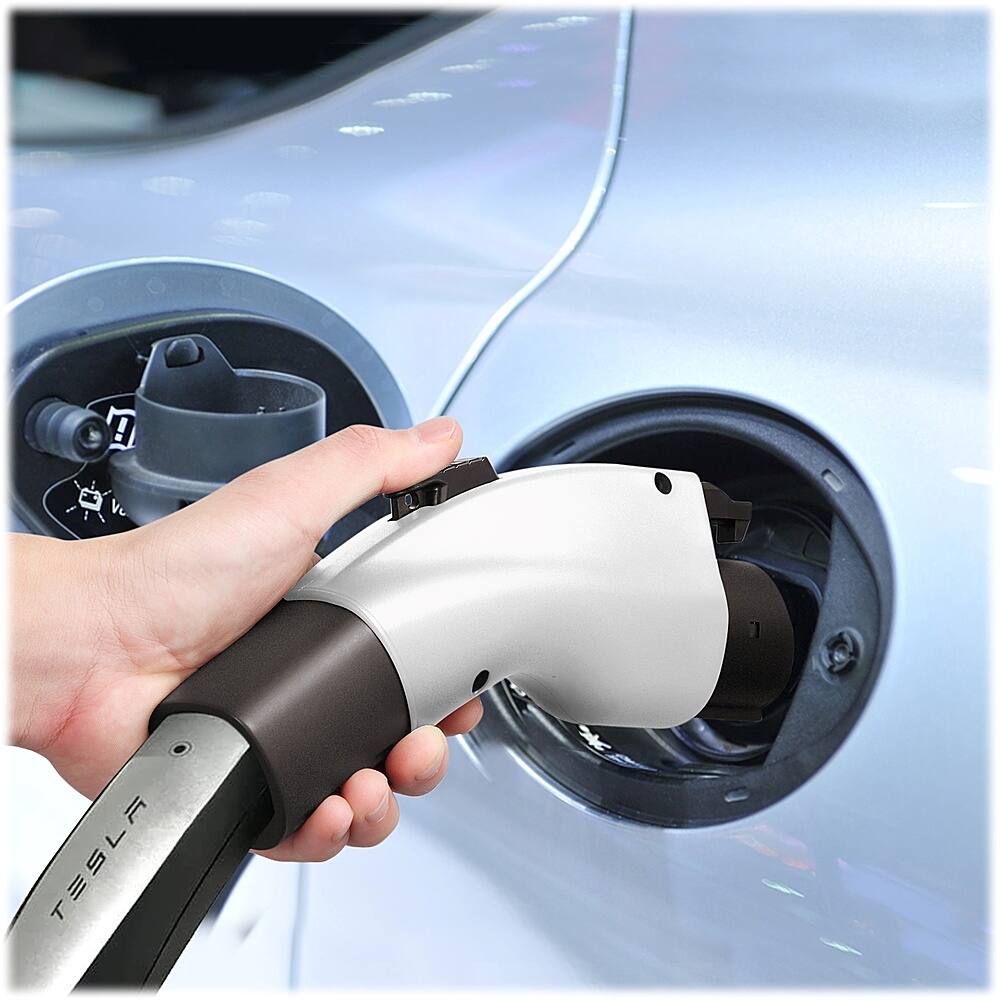 Alt View 14. Lectron - Tesla to J1772 EV Charger Adapter for J1772 Electric Vehicle - White.