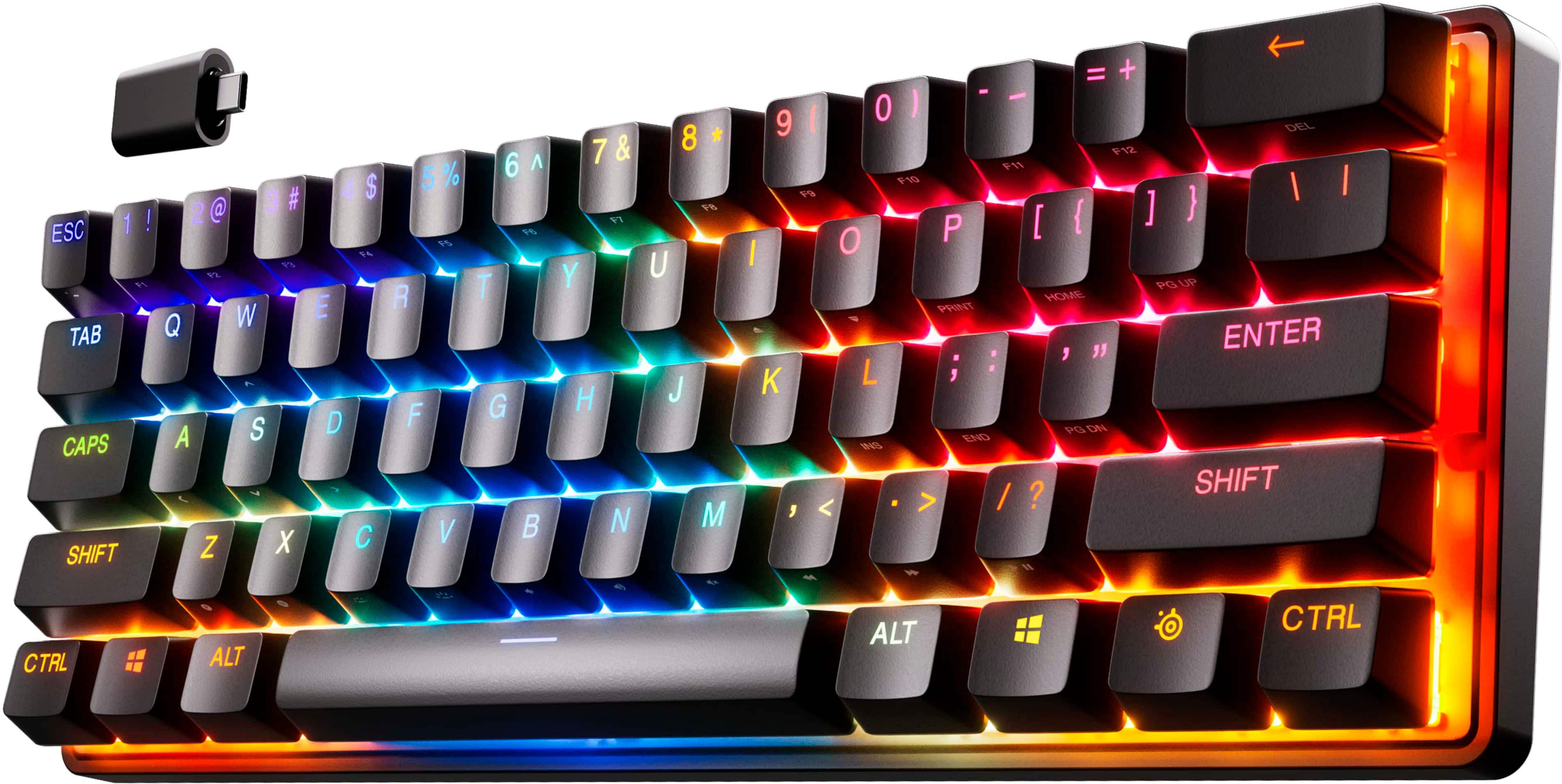 SteelSeries Apex Pro Mini 60% Wireless Mechanical OmniPoint 2.0 Adjustable  Actuation Switch Gaming Keyboard with RGB Backlighting Black 64842 - Best 