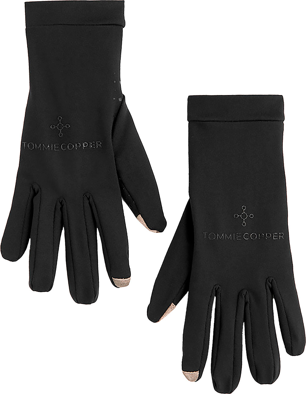 Tommie Copper Unisex Compression Infrared Full Finger Gloves Black