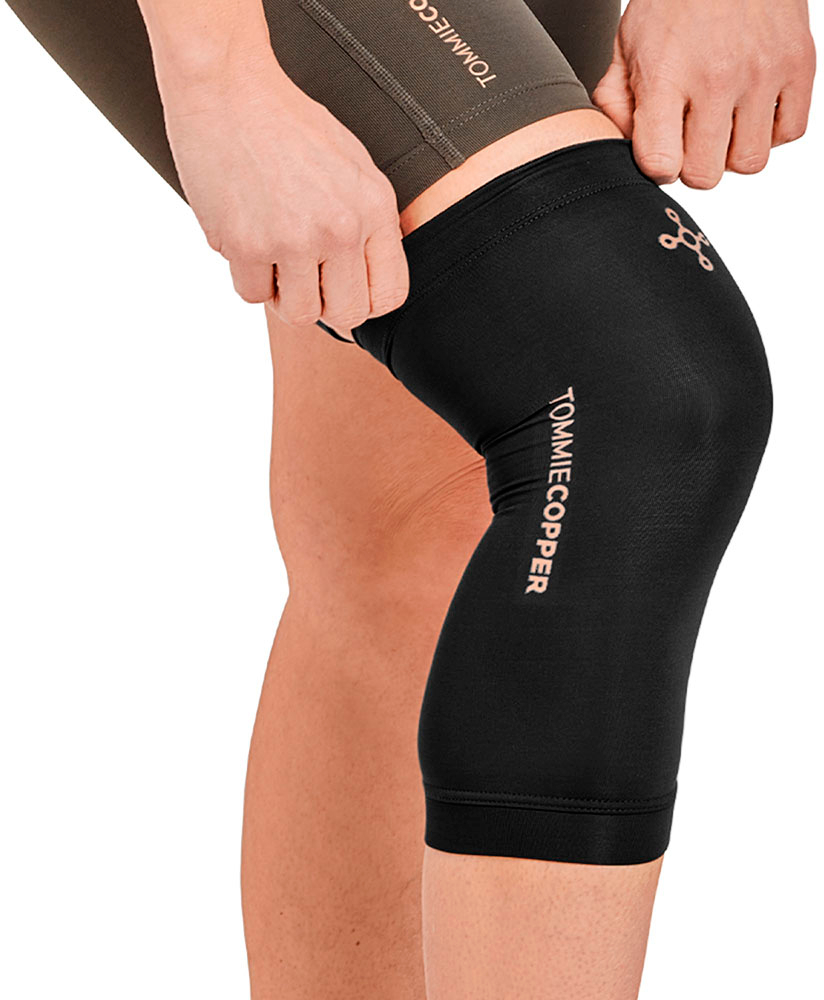 Angle View: Tommie Copper - Unisex Compression Infrared Knee Sleeve - Black
