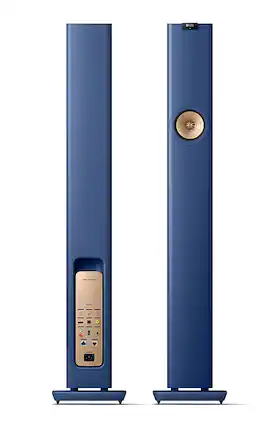 Front. KEF - LS60 Wireless Floorstanding Speakers Pair - ROYAL BLUE.